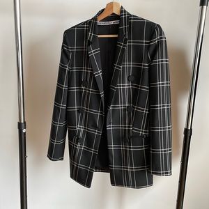 Alexander Wang FW19 Plaid Blazer